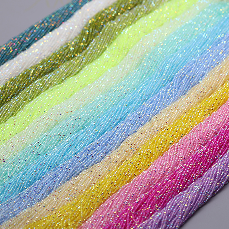 Glass Seed Beads 2Mm Jewelry Making - 2mm (2 Stränge, 370 Stück) Farbige