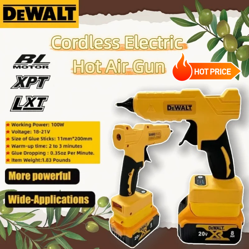 Hot Melt Glue Gun Cordless - Dewalt Kabelloser Elektrischer Handheißklebepistole Reparatur-DIY-Werkzeug Heißschmelz-Schweißgerät