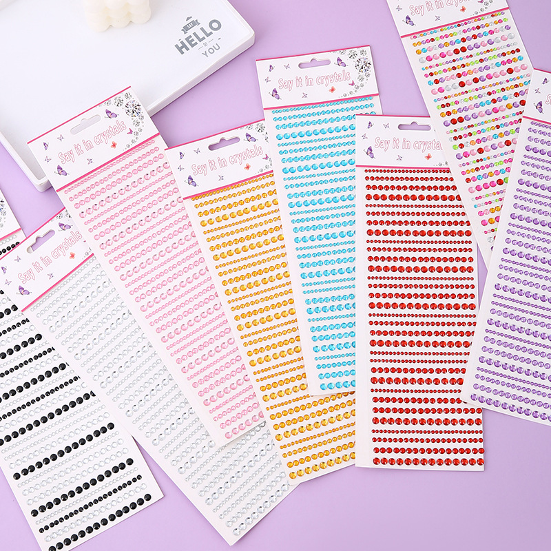 Craft Tools - Acryl-Diamant-Sticker in verschiedenen Größen, selbstklebende Strass-Steine