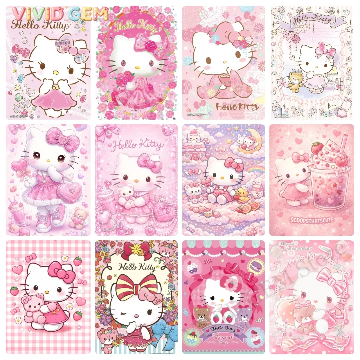 5D Diamond Painting Kit Full Drill - VIVID GEM Sanrio 5D DIY Diamantmalerei