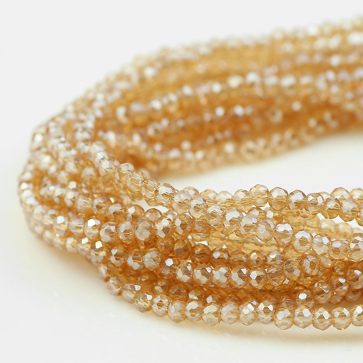 Glass Seed Beads 2Mm Jewelry Making - WLYeeS Flache runde goldene Champagnerperlen, 2
