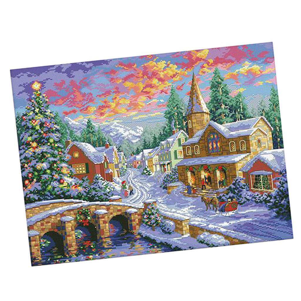 Cross Stitch Stamped Kits Beginners - DIY Nadelarbeit-Set mit Vorgedrucktem Kreuzstich 11CT