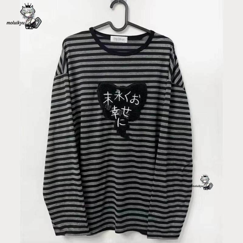 Embroidery - Y2K American Punk Vintage O-Ausschnitt Langarm-Shirts