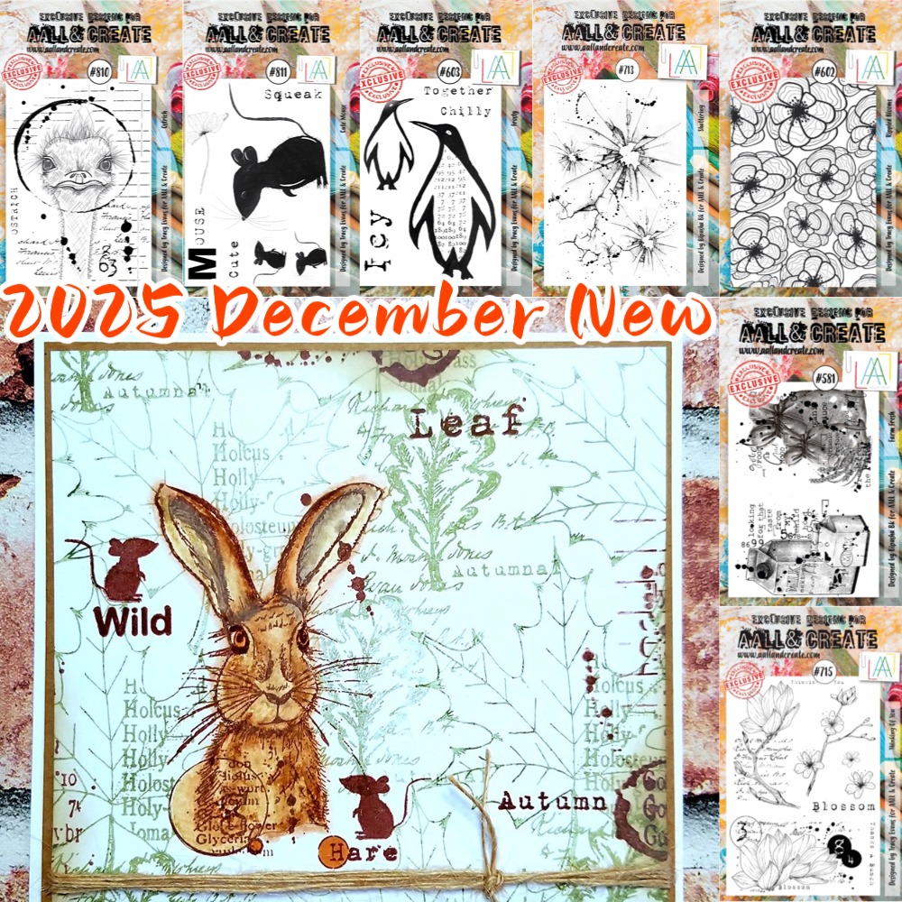 Clear Silicone Stamps For Card Making - Klare Silikonstempel für DIY-Blätter und Blumen,