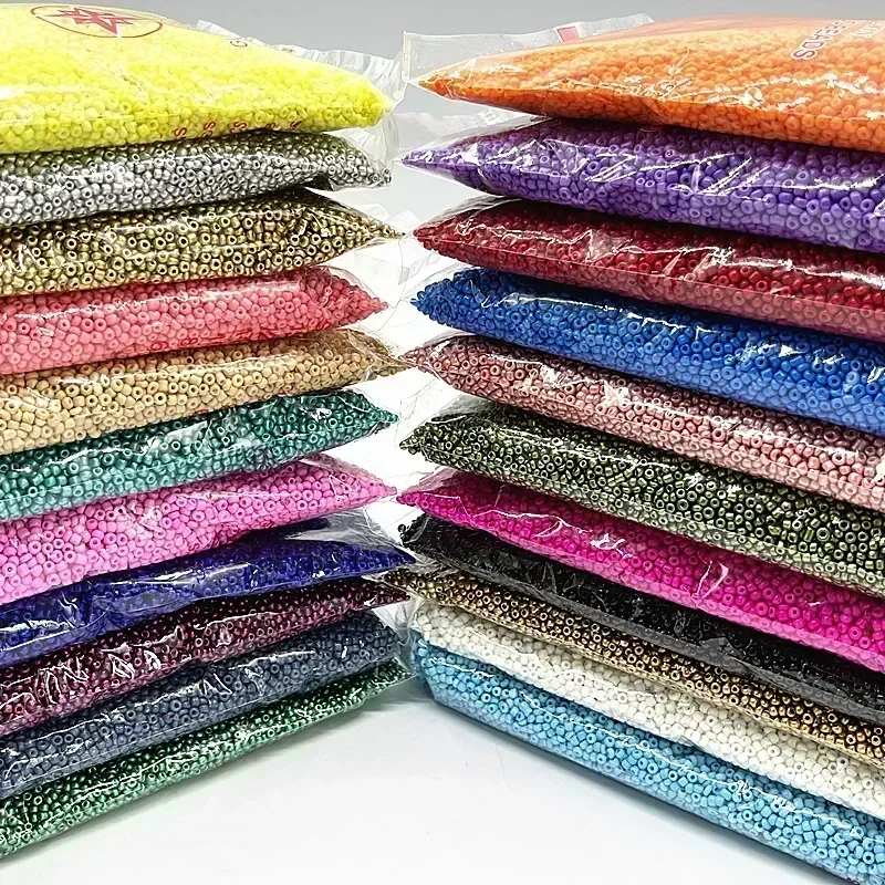 Glass Seed Beads 2Mm Jewelry Making - 10 g bunte Glasperlen mit Lackeffekt,