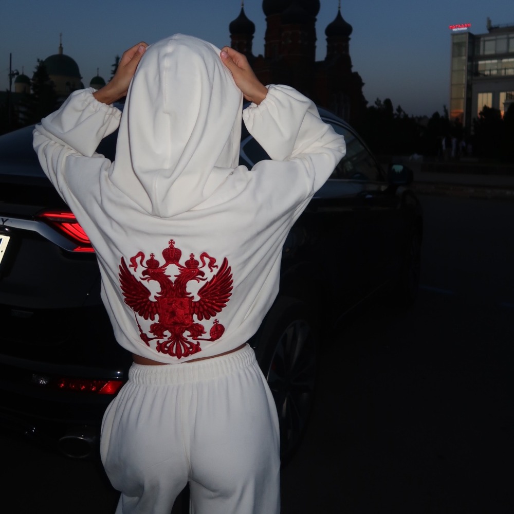 Embroidery - Street-Trend Rückenbestickter Hoodie-Hosen-Anzug Herbst und Winter