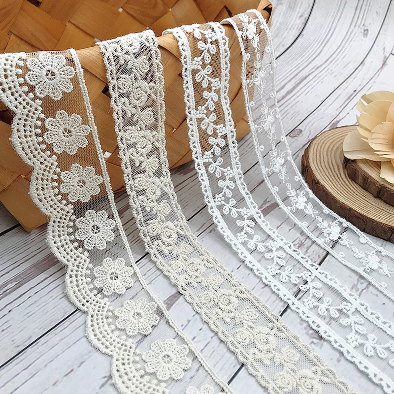 Cotton Embroidery Thread Skeins - 3 Yards/Lot Stickerei Weiß Beige Baumwollfaden