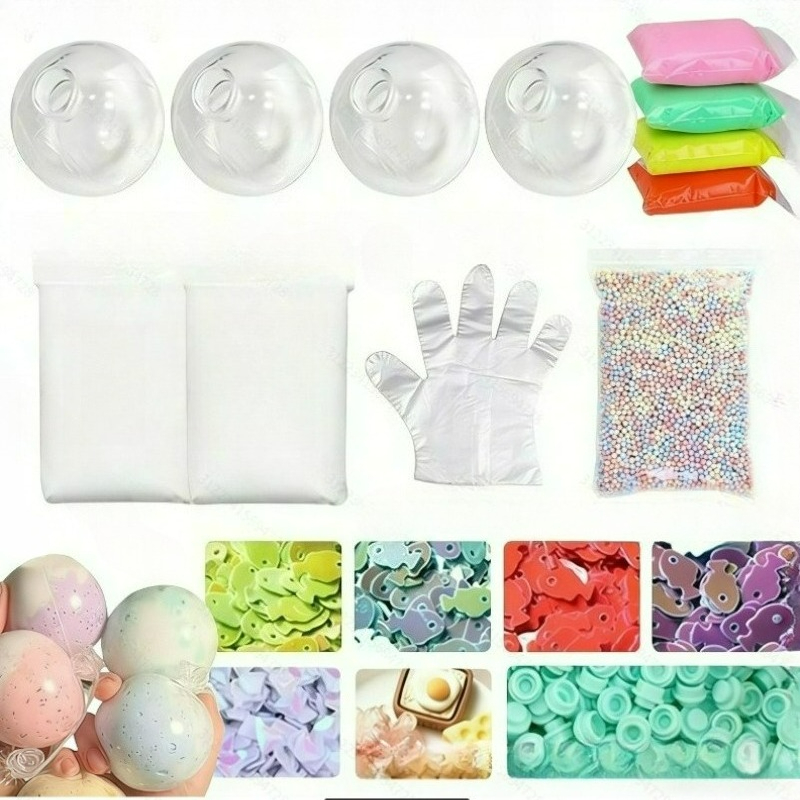 Beading - Vakuum-Quetschball Stressabbau DIY-Set Blanko-Ballhüllen mit Deckeln