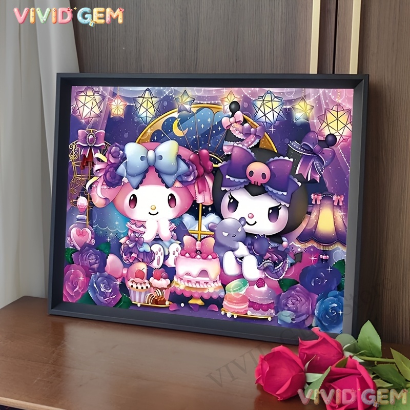 5D Diamond Painting Kit Full Drill - VIVID GEM 5D DIY Diamant-Malerei-Set Sanrio