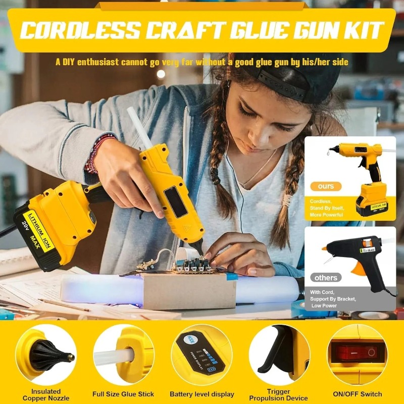 Original Kabellose Elektrische – Hot Melt Glue Gun Cordless Bewertung und Preis