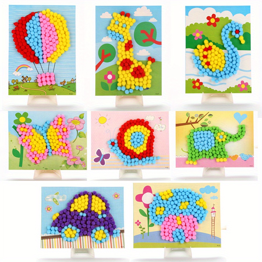 2 stücke 16x21 cm Bunte Pom-Po – Painting Supplies Bewertung und Preis