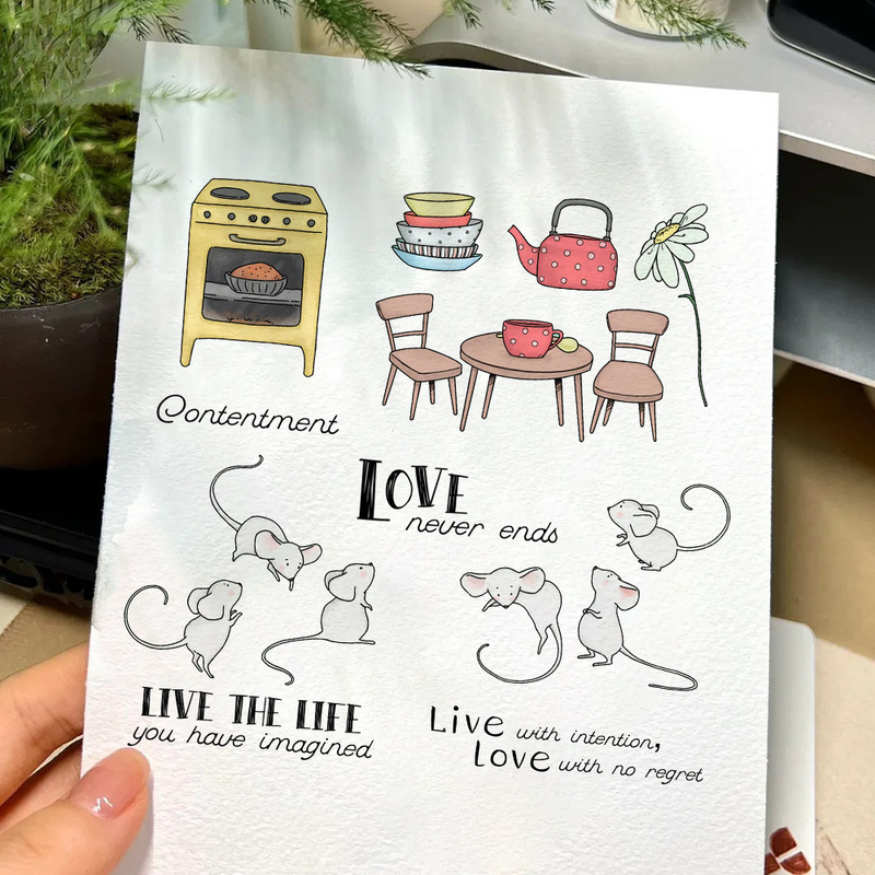 Suncraft Little Mouse & Kitche – Clear Silicone Stamps For Card Making Bewertung und Preis