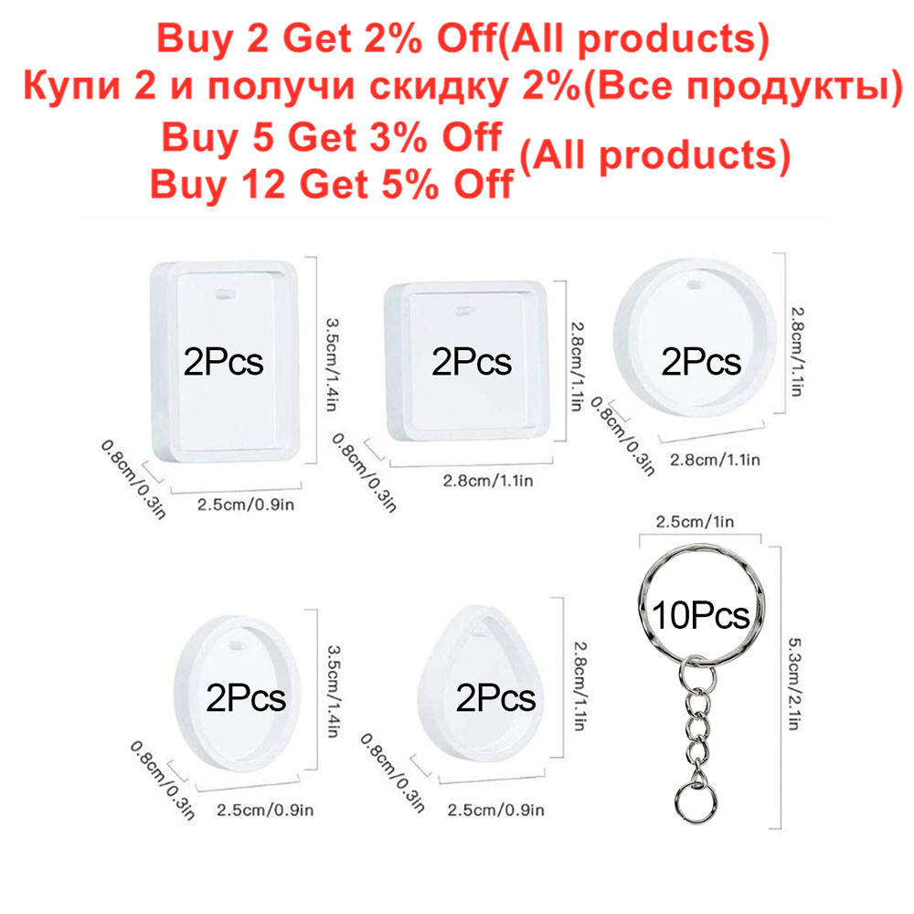 20 Teile/satz DIY Keychain Anh – Silicone Epoxy Resin Molds Set Bewertung und Preis