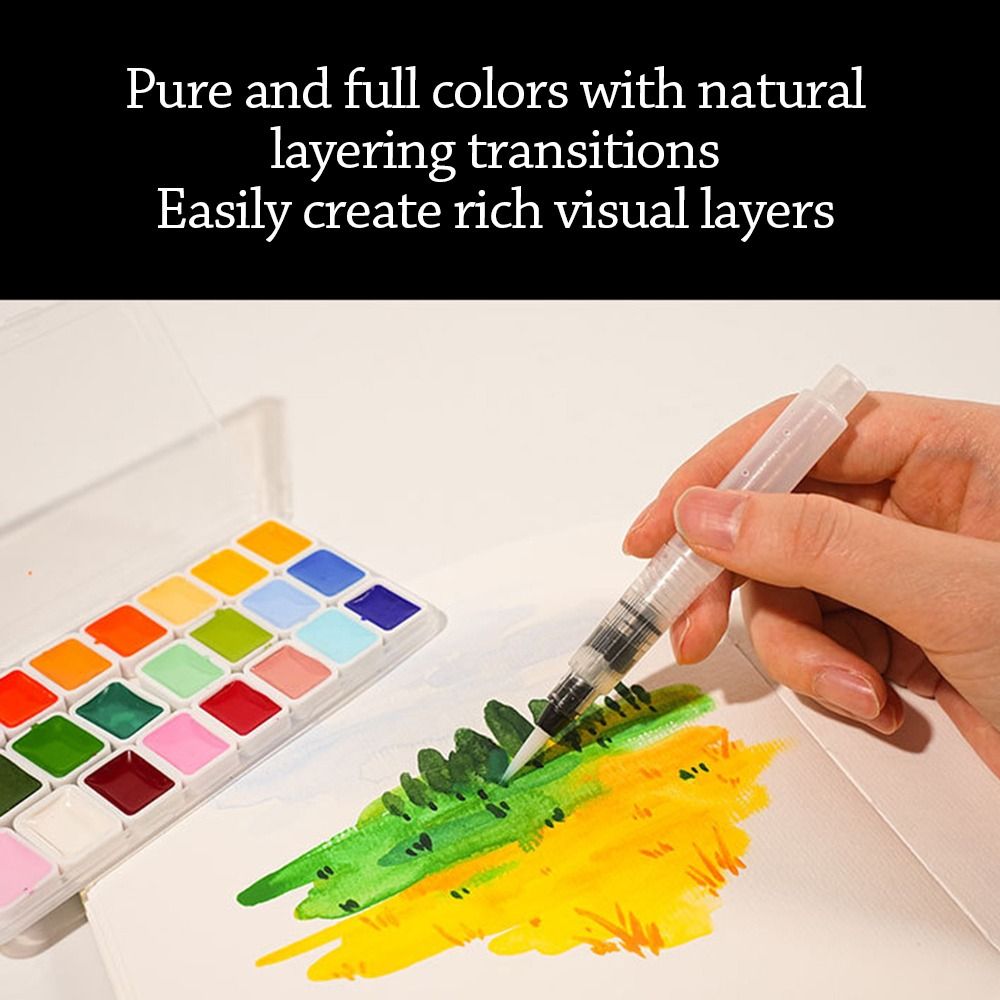 24 Farben Aquarellfarben-Set,  – Watercolor Paint Set Solid Pigment Bewertung und Preis