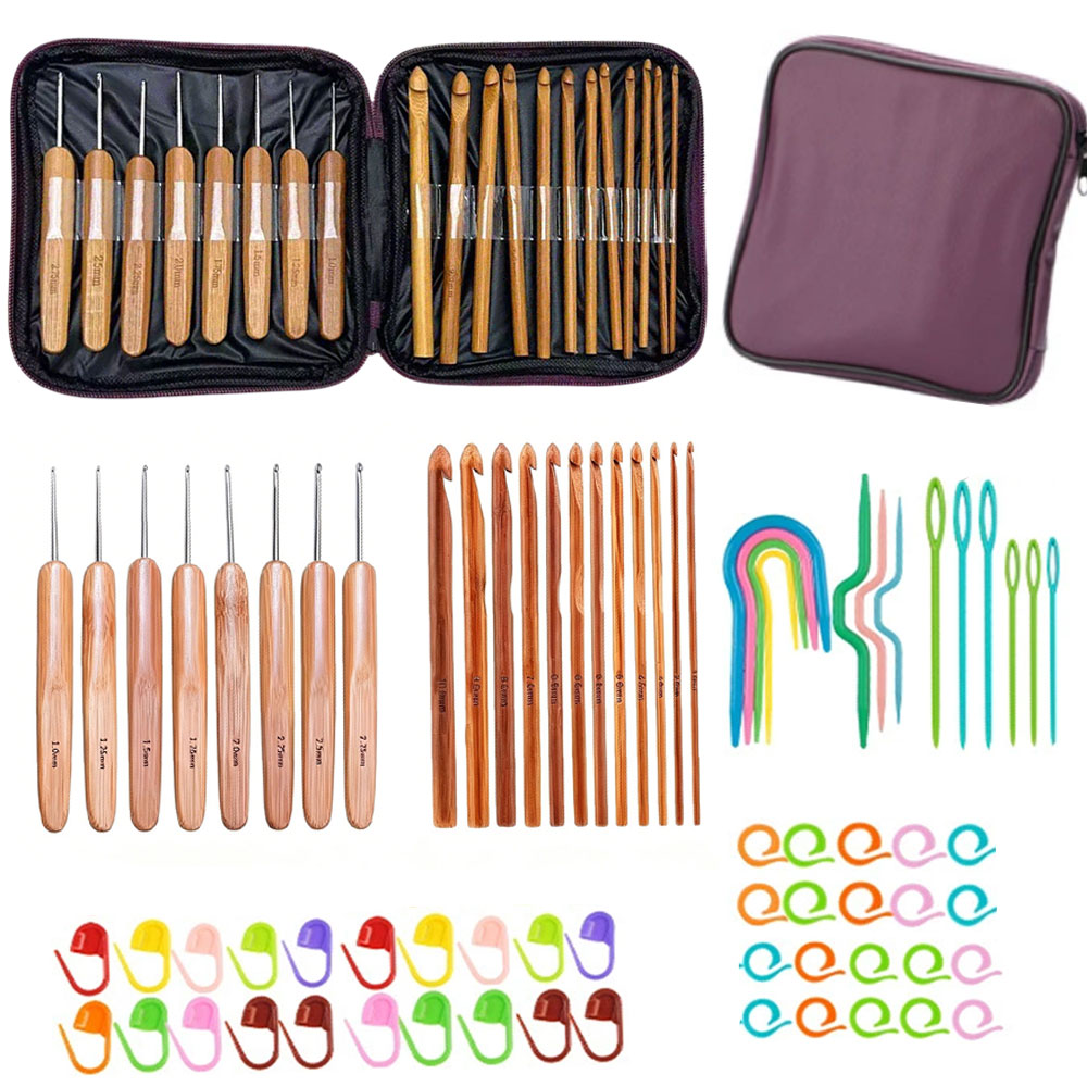 74-teiliges Bambus-Häkelnadel- – Craft Tools Bewertung und Preis