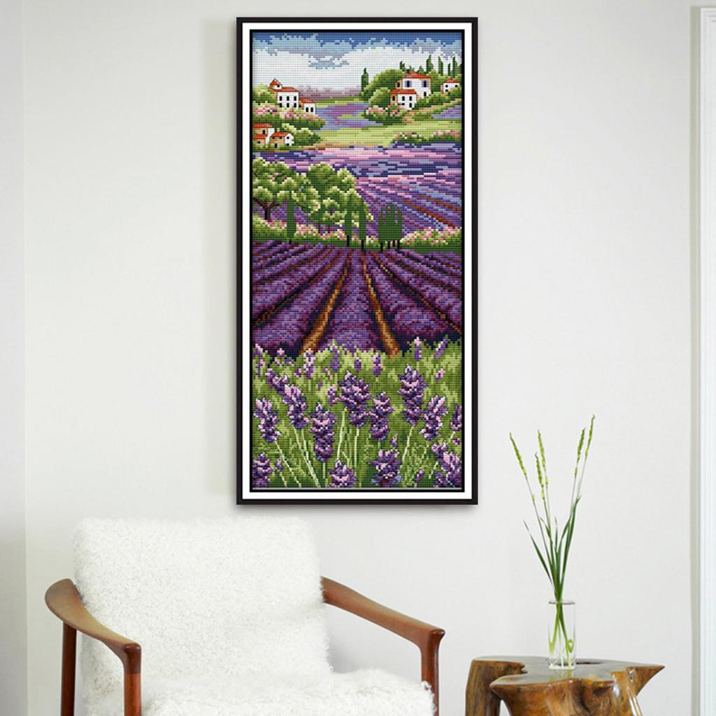 Lavendelblüten Gestempelte Kre – Cross Stitch Stamped Kits Beginners Bewertung und Preis