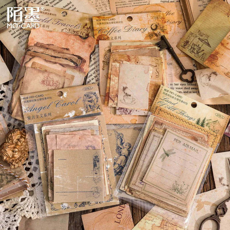 30Pcs Vintage Kaffee Handwerk  – Vintage Junk Journal Scrapbooking Paper Bewertung und Preis