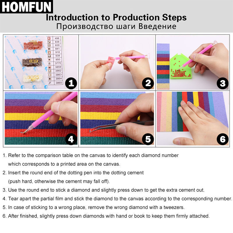 HOMFUN AB 5D-Diamantgemälde zu – 5D Diamond Painting Kit Full Drill Bewertung und Preis
