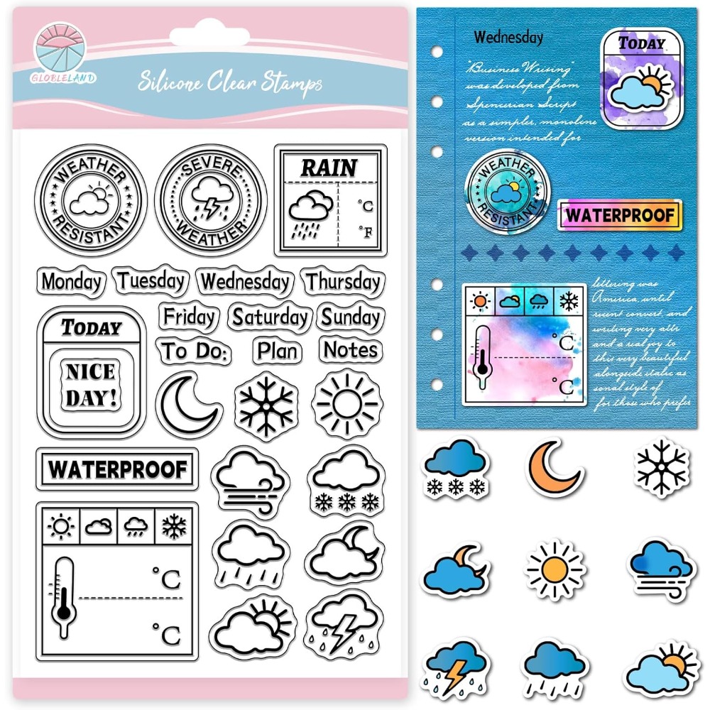 Wettertagebuch, transparenter  – Clear Silicone Stamps For Card Making Bewertung und Preis