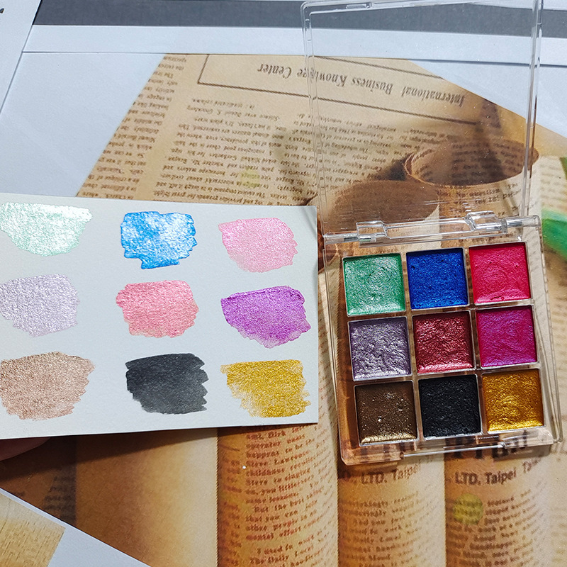 9 Farbe Nail Solid Pigment Aur – Watercolor Paint Set Solid Pigment Bewertung und Preis