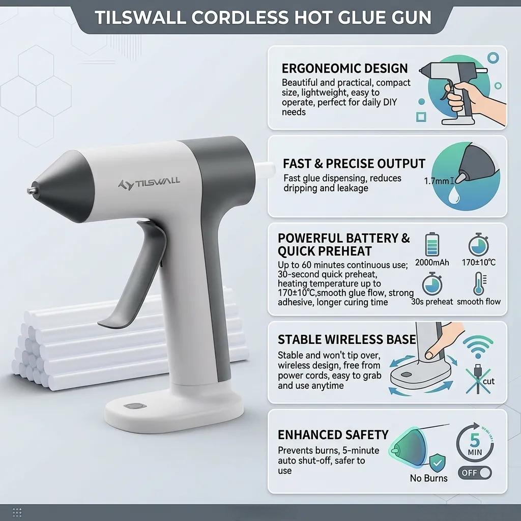 Kabellose Heißklebepistole mit – Hot Melt Glue Gun Cordless Bewertung und Preis