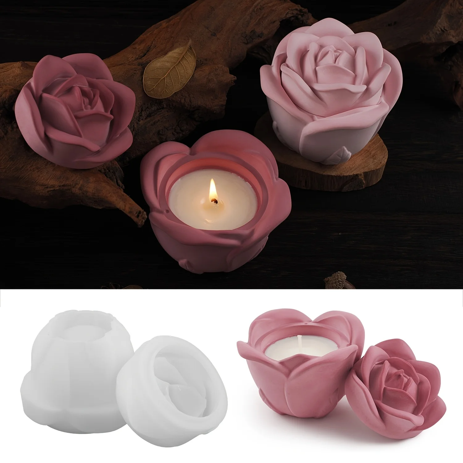 2-teiliges Set, rosenförmige S – Silicone Epoxy Resin Molds Set Bewertung und Preis