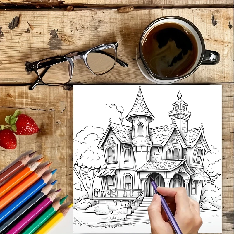 Geisterhaus-Malbuch für Erwach – Painting Supplies Bewertung und Preis