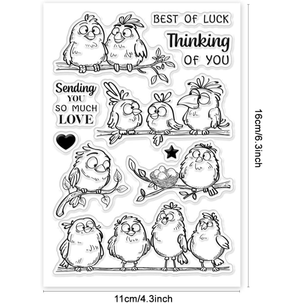 Lustige Vögel Zweige Klare Ste – Clear Silicone Stamps For Card Making Bewertung und Preis