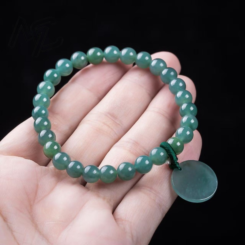 Natürlicher Jadeit Blauwasser- – Beading Bewertung und Preis