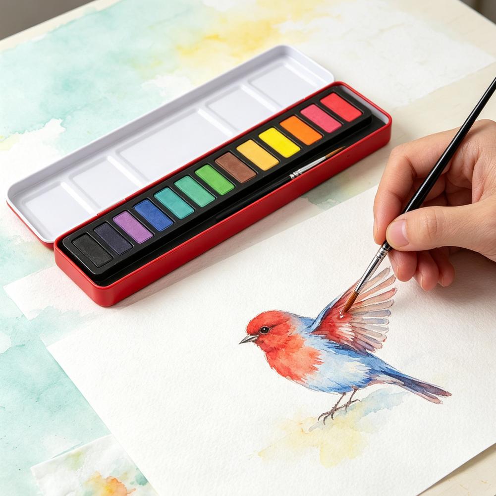 Tragbares Aquarellfarben-Set,  – Watercolor Paint Set Solid Pigment Bewertung und Preis
