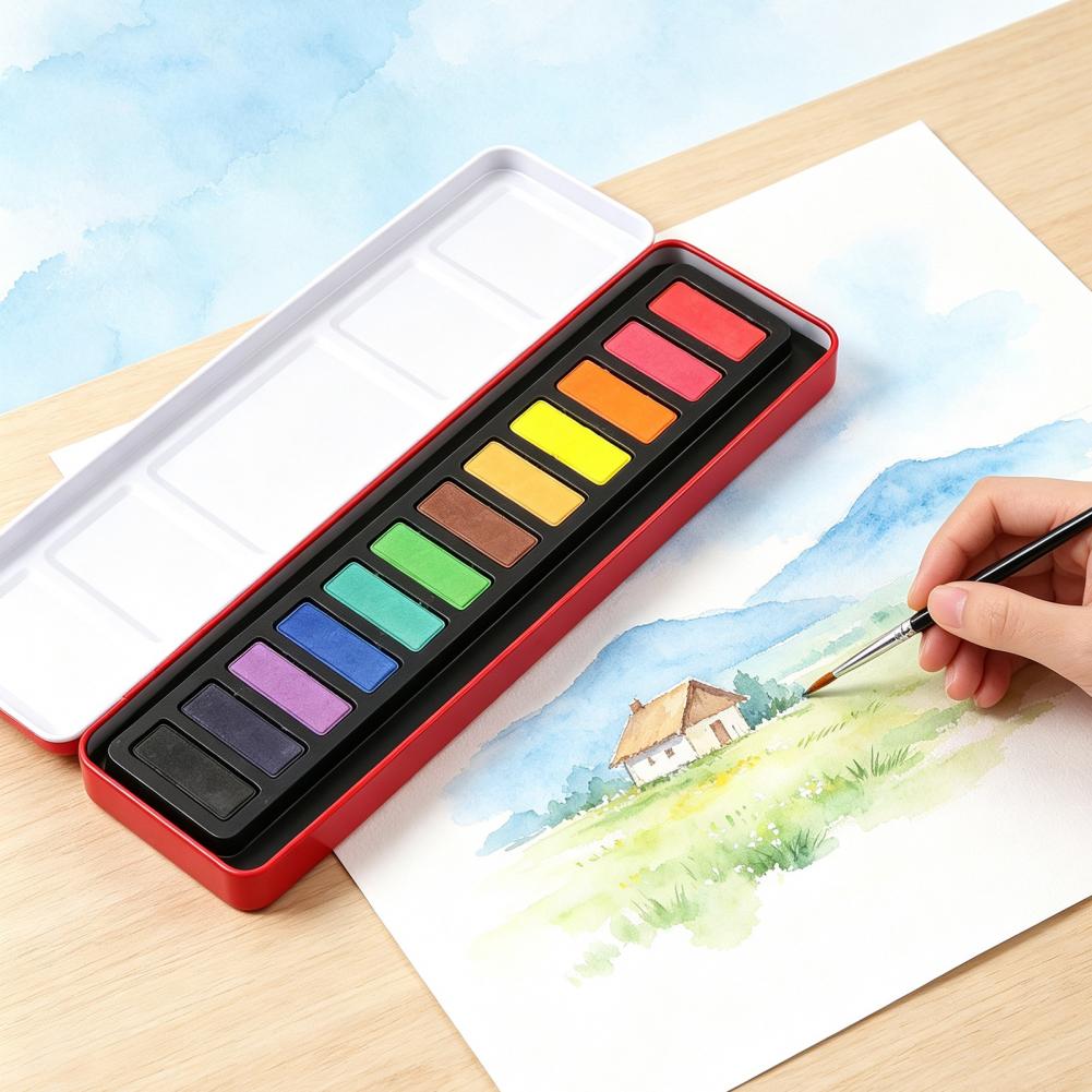 Tragbares Aquarellfarben-Set,  – Watercolor Paint Set Solid Pigment Bewertung und Preis