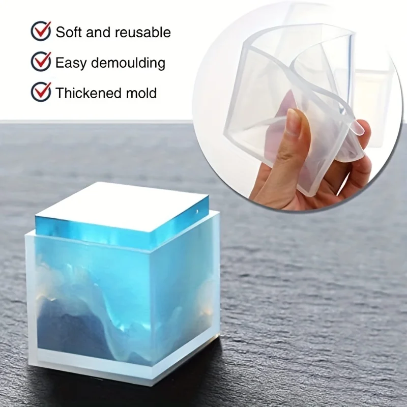 5-teilige quadratische Harzfor – Silicone Epoxy Resin Molds Set Bewertung und Preis