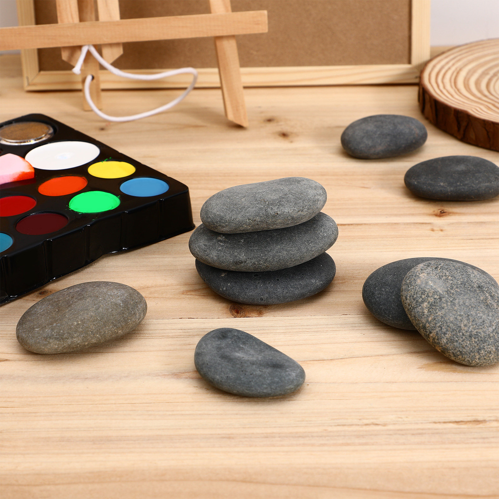 9 Stück bemalte flache Steine  – Painting Supplies Bewertung und Preis