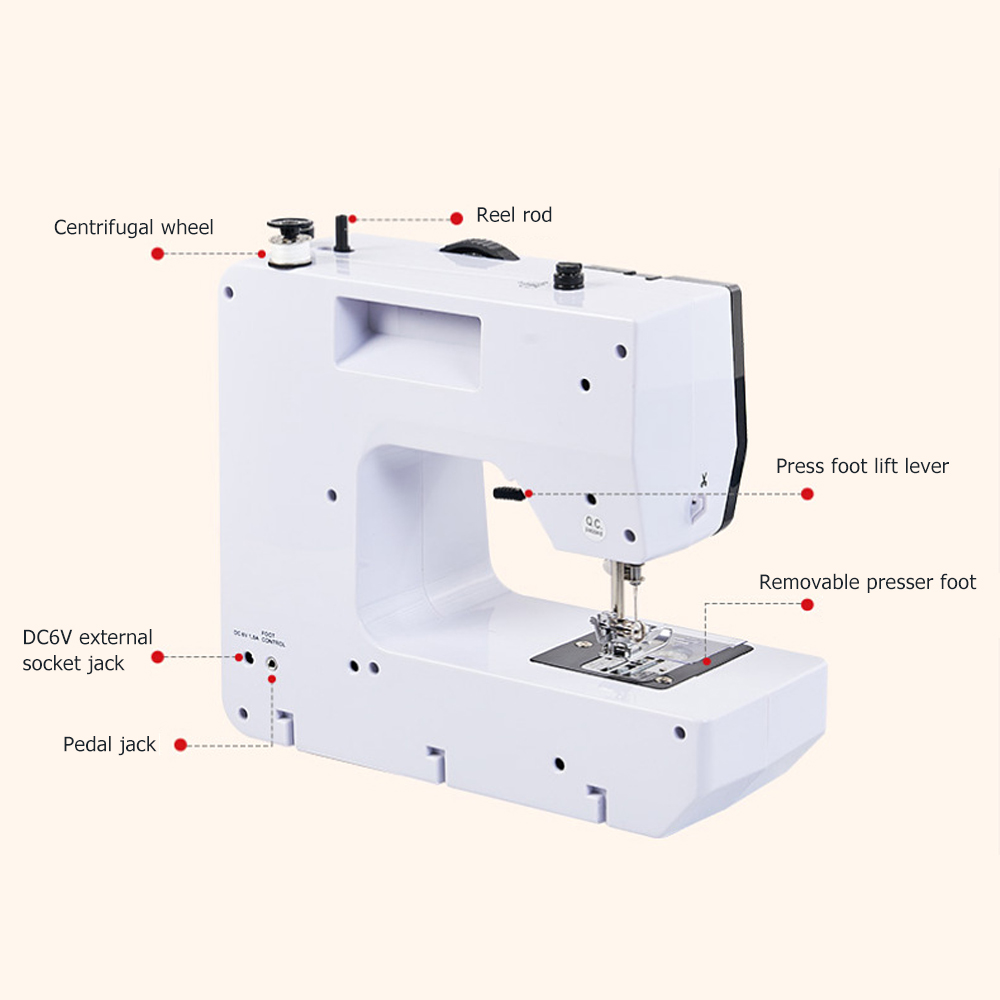 Weiße tragbare Nähmaschine für – Mini Electric Sewing Machine Handheld Bewertung und Preis