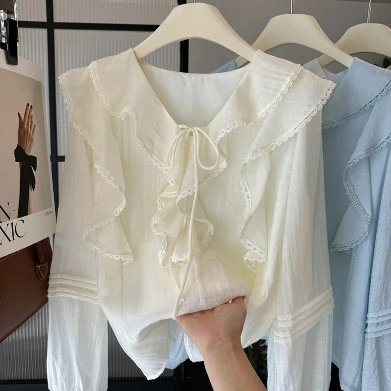 Französische V-Ausschnitt Blus – Embroidery Bewertung und Preis